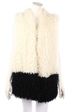 YOANA BARASCHI Vest Fake Fur Teddy L black-white