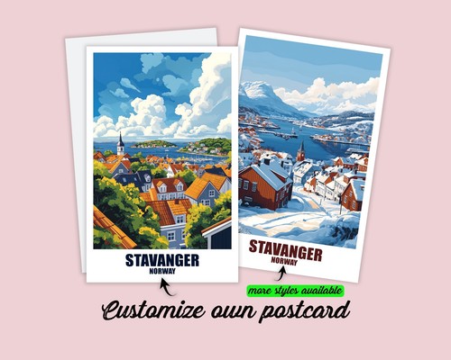 Stavanger postkarte poster - &,