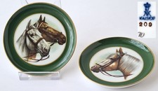 Paar, 2 Teller, AK KAISER Porzellan, Pferd/ Pferdekopf, um 1970 - 1980 P105