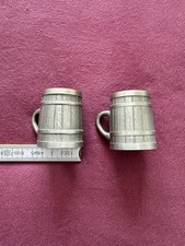Zinnbecher Krug Henkel Bierkrug Vintage Sammeln Zinn Becher Bier Fass Zinnkrug