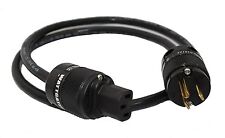 Wattgate Shield A2D Stromkabel Schwarz Stecker Non-Plating 1m Neu