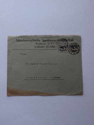 Oberschlesien beleg firmenpost - oberschlesien,