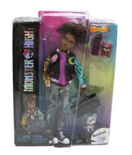 Monster High-Puppe Clawd Wolf + Gargoyle Bulldogge + Zubehör HNF65 NEU B-Ware ✅