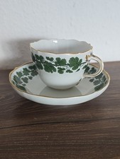 Meissen Kaffetasse Mit Untertasse Weinlaub Alter Stempel.1.Wahl Neuwertig
