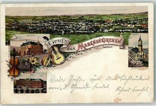 13471576 - 9659 Markneukirchen Kaiserl. Postamt Kirche Schule Gitarre 1903