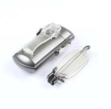 Klappbar Randlose Lesebrille Leser für Männer Frauen Brille mit Gürtel-Clip Etui