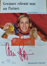 Anni Friesinger --- Eisschnellauf---  Original signierte AK  :-)