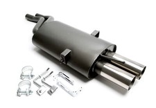 TA Sportauspuff+ABE! für BMW E46 6-Zylinder '01-05 2 Eingangsrohre 2x76mm scharf