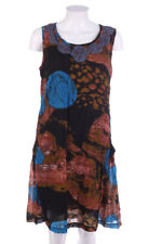 SOGGO Kleid Damenkleid Print T 2 = D 36 Braun blau