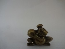 Metallfigur " Märchenfigur / Der Froschkönig / Messing