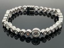 ARMBAND AUS 925/- SILBER RHODINIERT MIT ZIRKONIA SCHMUCKJAGD