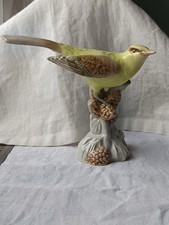 Royal Dux Bohemia Porzellanfigur – Gelber Vogel auf Ast – Tschechoslowakei