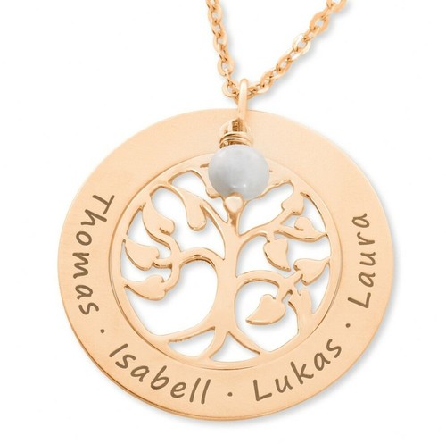 Lebensbaum kette mit gravur - lebensbaum,