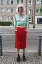 Damen Rock lang rot  90er TRUE VINTAGE 90s kult fashion women's kirt long red