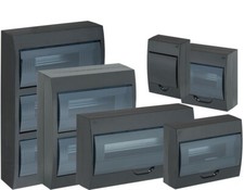 Sicherungskasten IP40 Schwarz Aufputz Verteilerkasten Unterverteilung