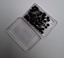 ALCO Landkarten Nadeln Pinnwand Kopf schwarz klein Büro Bedarf Markierung Urlaub