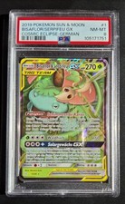 2019 Pokemon - Welten im Wandel - Bisaflor & Serpifeu GX - 1/236 - PSA Slab