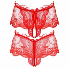 Herren String Tanga Sexy Transparent Spitze Unterhose Thong G-String Unterwäsche