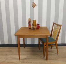 60er Jahre Tisch Esstisch Teak AM Møbler quadratisch ausziehbar 85x85/163 scandi