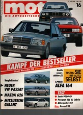 Zeitschrift MOT Auto #16 von 1988 Mercedes 190 BWM 3er Audi 80 90 Galant Saab