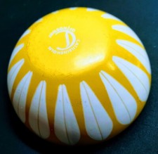 Cathrineholm Schale Lotus Norwegen gelb/weiß 14 cm (5,5'') 60er emailliert