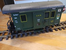 LGB - Spur G - Post Gepäckwagen -Neuwertig- Metall-Räder- G3019 -Nur Vitrine !!!