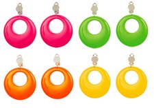 Neonfarbene Ohrringe 80er