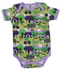Smafolk Baby Body kurzarm lila