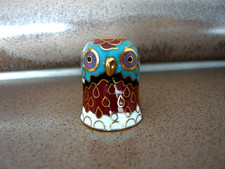 Cloisonne fingerhut eule figur - cloisonne,