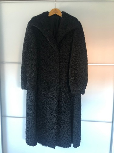 Pelzmantel persianer schwarz - pelzmantel,