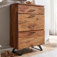 Kommode FineBuy Highboard 80x120x41,5 cm Holz Massiv Anrichte Schubladenkommode