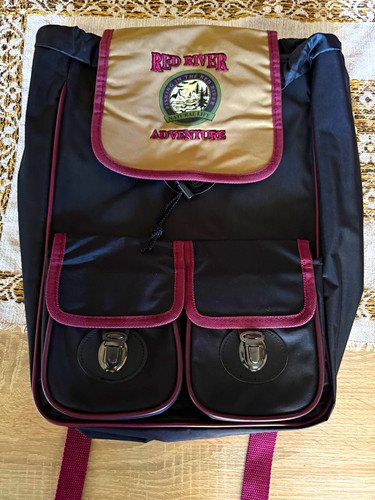 Red river adventure - river, rucksack