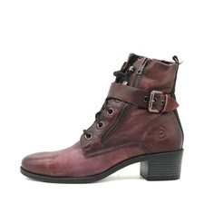 Bugatti Damen Schnürstiefel Stiefel weinrot Leder Schuhe Stiefeletten EU 39