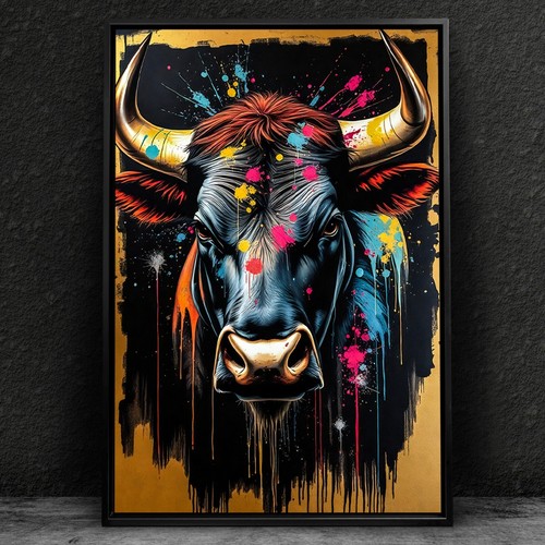 Wandbild stier bulle - ✅, wandbild,