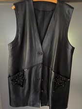 Damen Echt Leder Weste