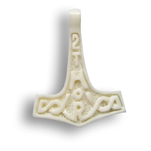 Mjolnir amulett anhänger bone - anhänger,