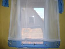 Raffgardine mit Ösen -Maritim-Breite 1,20-HELLBLAU