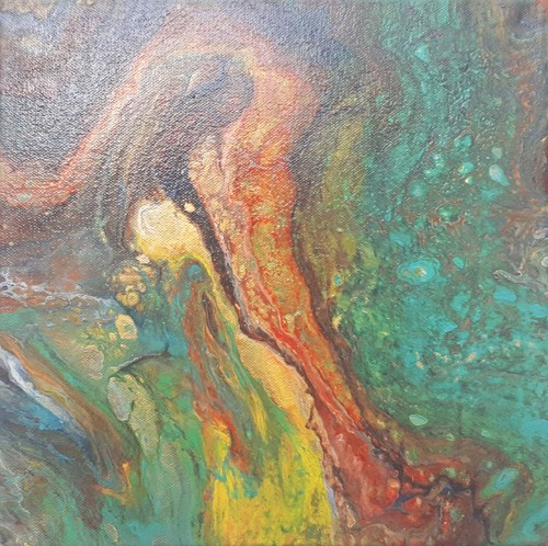 Original acrylbild fluid - original,