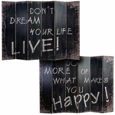 Foto-Paravent Retro, Spruch