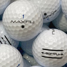 100 Golfbälle Maxfli SoftFli AA/AAA Lakeballs gebrauchte Bälle Soft Fli