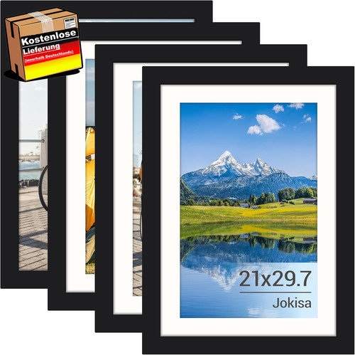 Bilderrahmen schwarz 21x30 - schwarz,