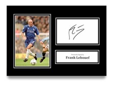 Frank Leboeuf signed A4 Foto Autogramm Chelsea Frankreich Geschenk Display + COA