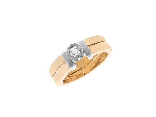 Ring solitär 14kt - solitär,