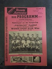 Eintracht Frankfurt : Wiener SC 3.3.1960 Programm Bundesliga DFB Europapokal