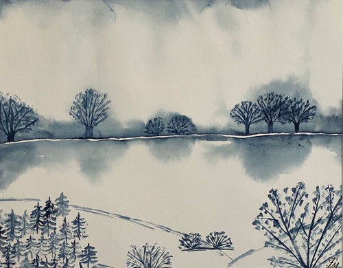 Winterlandschaft blau - winterlandschaft,