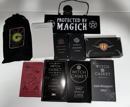 Witch casket karten set mit - witch,
