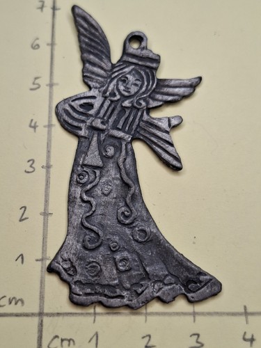 Alte zinn anhänger flachfigur - anhänger,