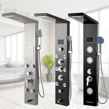 Duschpaneel Edelstahl LED