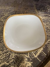 Bavaria Elfenbein Porzellan Schale mit Goldrand.