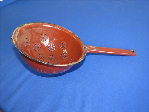 Uraltes emaille sieb stielsieb - uraltes,